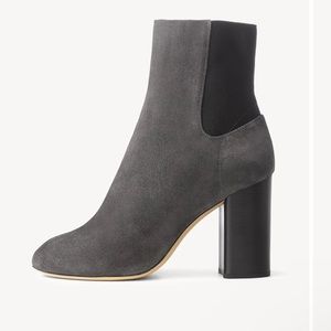 Rag & Bone Agnes grey asphalt suede heeled Chelsea boot 37 US 7